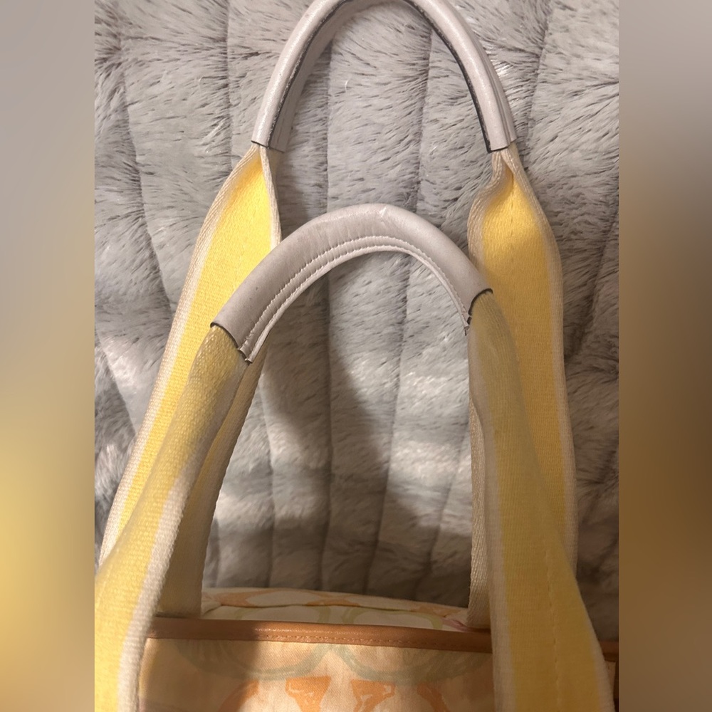 COACH poppy canvas tote/shoulder bag. - Picture 7 of 13